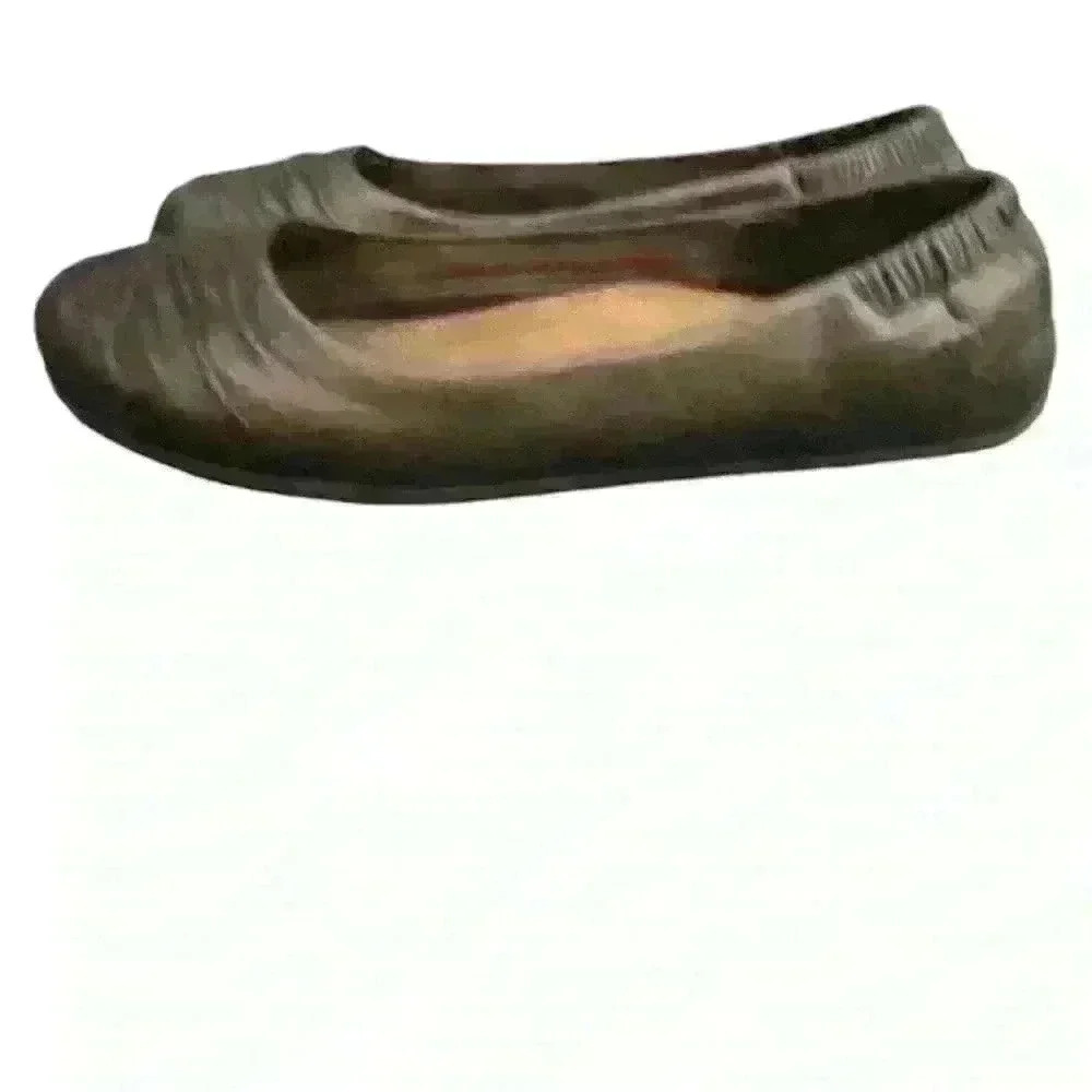 Red Willow Taos Metallic Bronze Ballet Flats Comfort Shoes Ruched Gathered Toe 7